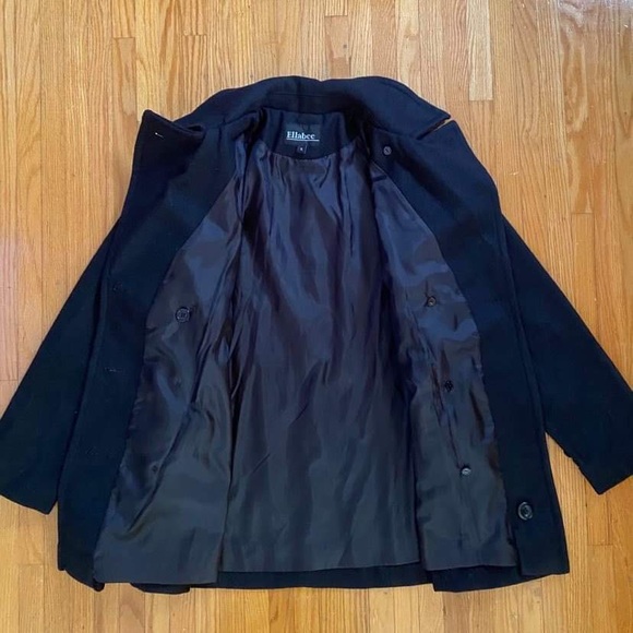 DOUBLE BREASTED TRENCH COAT BLACK ELLABEE SMALL - Picture 5 of 9